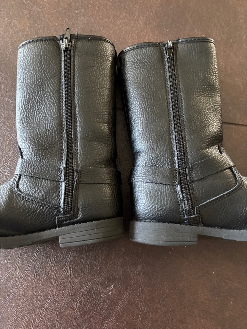 Carter's Black Kids Mid-Calf Riding Boots with Buckle Accent - Picture 5 of 6